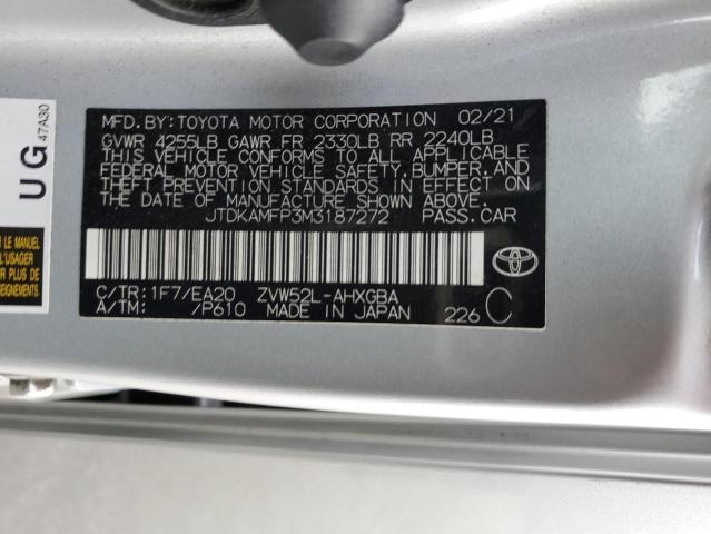 2021 TOYOTA PRIUS PRIM - JTDKAMFP3M3187272