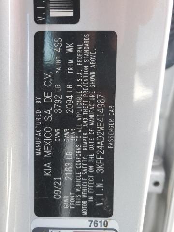 2021 KIA FORTE FE - 3KPF24AD2ME414987