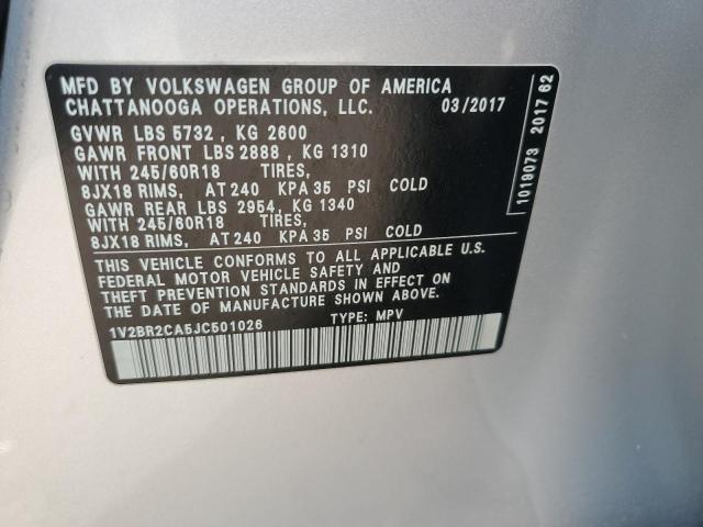 2018 VOLKSWAGEN ATLAS - 1V2BR2CA5JC501026
