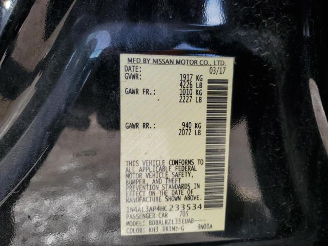 2017 NISSAN ALTIMA 2.5 - 1N4AL3AP4HC233534