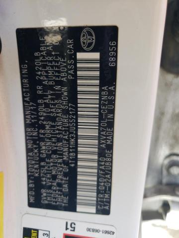2018 TOYOTA CAMRY L - 4T1B11HK3JU552177