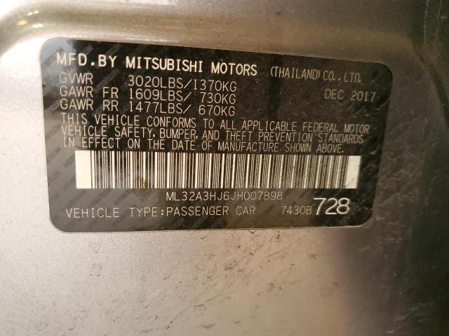2018 MITSUBISHI MIRAGE ES - ML32A3HJ6JH007898