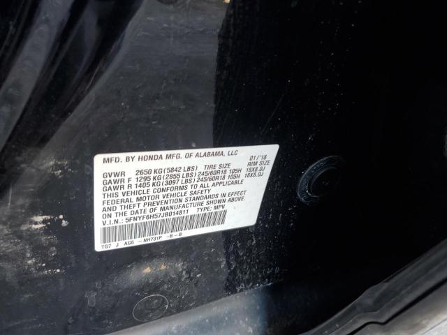2018 HONDA PILOT EXL - 5FNYF6H57JB014811