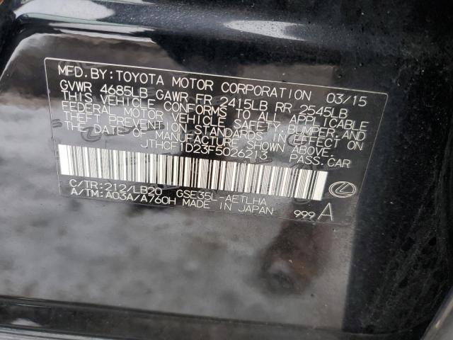 2015 LEXUS IS 250 JTHCF1D23F5026213