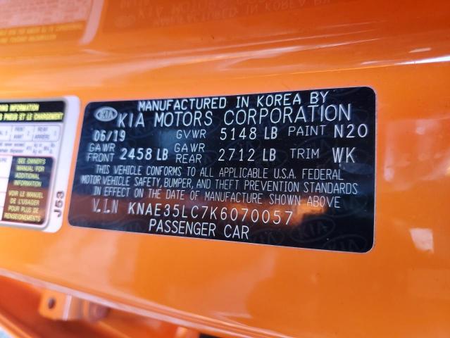 2019 KIA STINGER GT KNAE35LC7K6070057