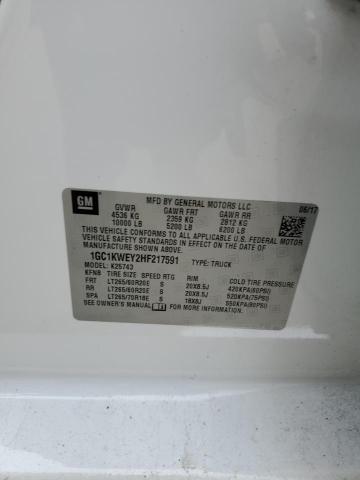 2017 CHEVROLET SILVERADO - 1GC1KWEY2HF217591