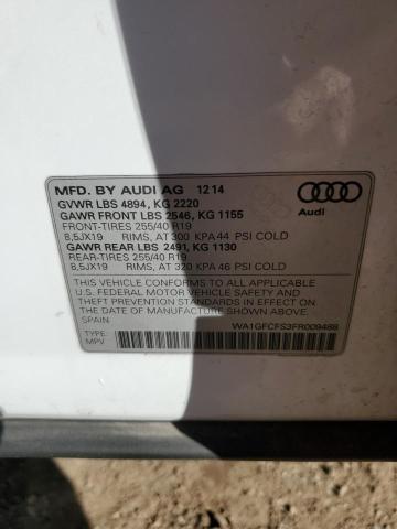 2015 AUDI Q3 PRESTIG WA1GFCFS3FR009488