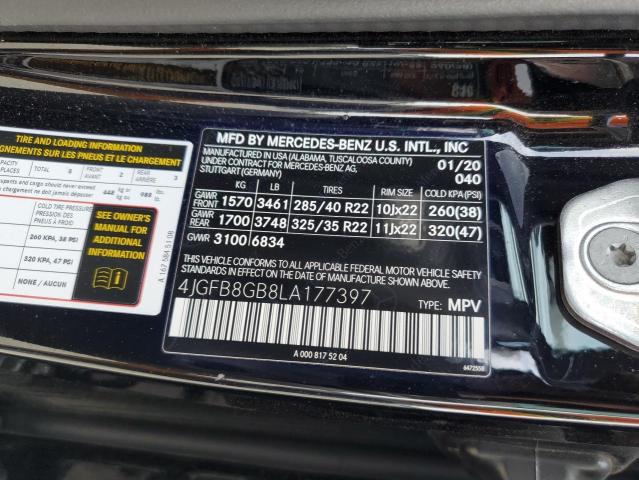 2020 MERCEDES-BENZ GLE 580 4M 4JGFB8GB8LA177397