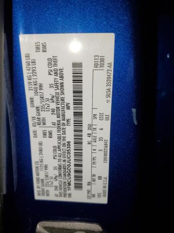 2018 FORD ESCAPE SE 1FMCU9GD0JUC05306