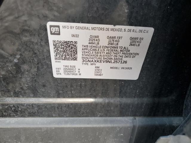 2022 CHEVROLET EQUINOX LT - 3GNAXKEV9NL257126