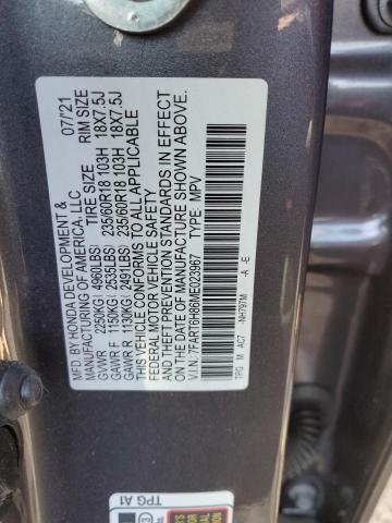 2021 HONDA CR-V EXL - 7FART6H86ME023967