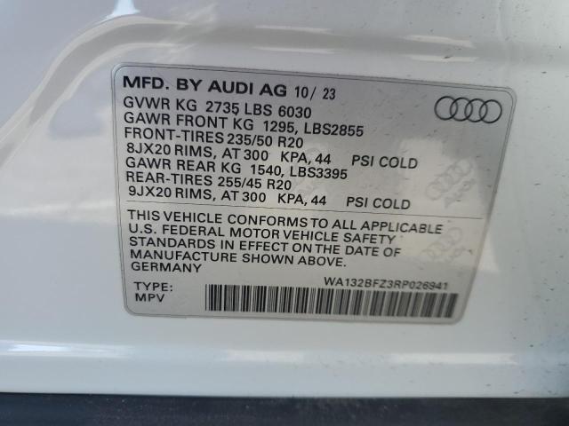 2024 AUDI Q4 E-TRON WA132BFZ3RP026941