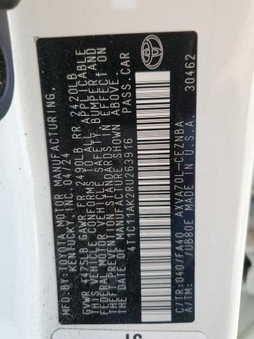 2024 TOYOTA CAMRY LE - 4T1C11AK2RU263916