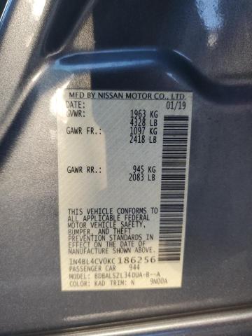 2019 NISSAN ALTIMA SR - 1N4BL4CV0KC186256