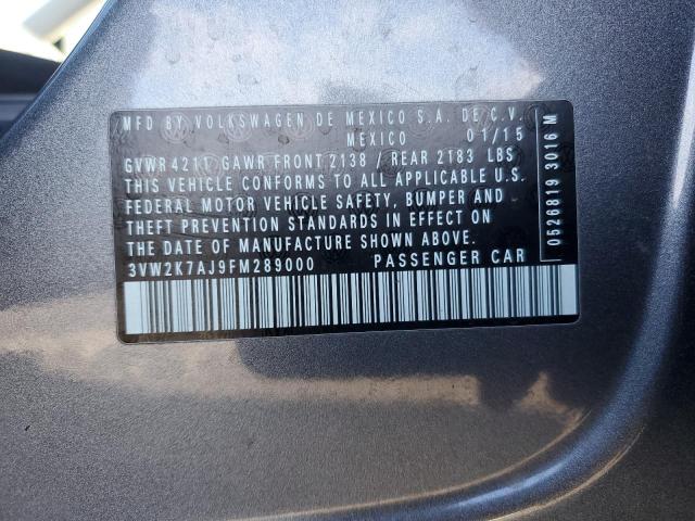 2015 VOLKSWAGEN JETTA BASE - 3VW2K7AJ9FM289000