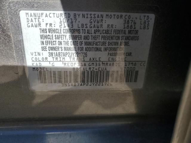 2018 NISSAN SENTRA S - 3N1AB7AP2JY221726