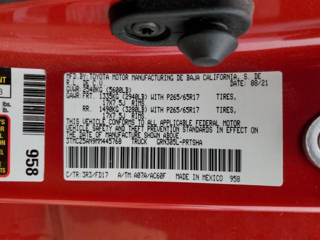 2021 TOYOTA TACOMA DOU - 3TMCZ5AN9MM445768