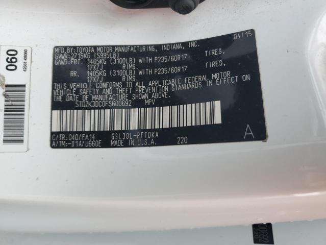 2015 TOYOTA SIENNA - 5TDZK3DC0FS600692
