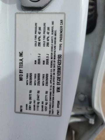 2019 TESLA MODEL 3 - 5YJ3E1EB9KF423193