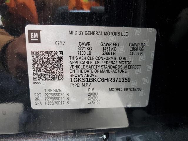 2017 GMC YUKON SLT 1GKS1BKC6HR371359
