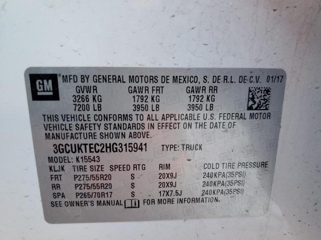 2017 CHEVROLET SILVERADO - 3GCUKTEC2HG315941