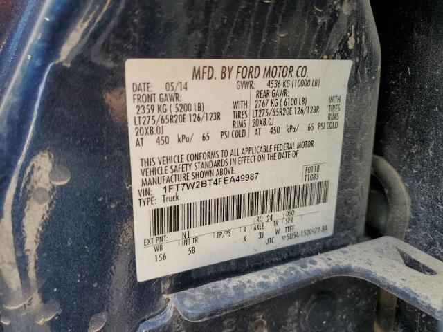 2015 FORD F250 SUPER - 1FT7W2BT4FEA49987