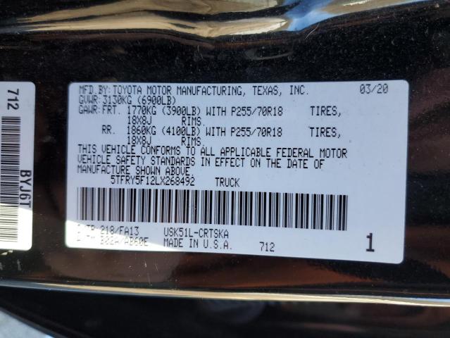 2020 TOYOTA TUNDRA DOU - 5TFRY5F12LX268492