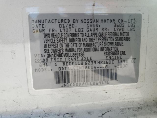 2020 NISSAN VERSA S 3N1CN8DVXLL869136