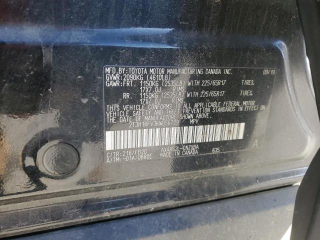 2019 TOYOTA RAV4 LE - 2T3H1RFV3KW056729