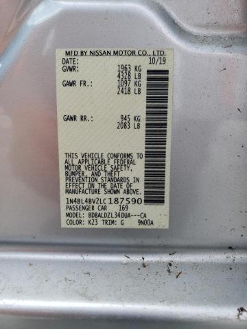 2020 NISSAN ALTIMA S - 1N4BL4BV2LC187590