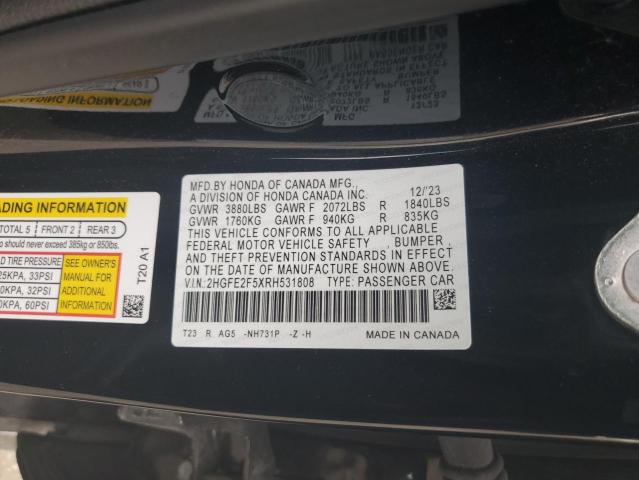 2024 HONDA CIVIC SPOR 2HGFE2F5XRH531808