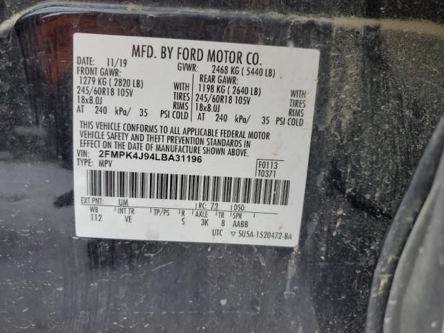 2020 FORD EDGE SEL - 2FMPK4J94LBA31196