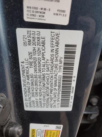 5FNYF6H25MB083023 2021 HONDA PILOT