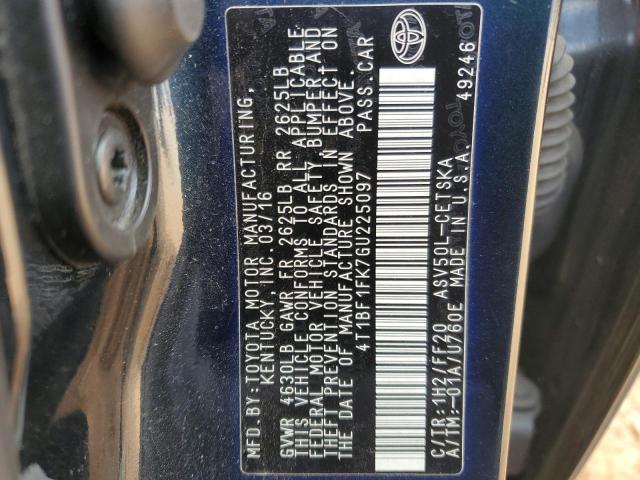 2016 TOYOTA CAMRY LE - 4T1BF1FK7GU225097
