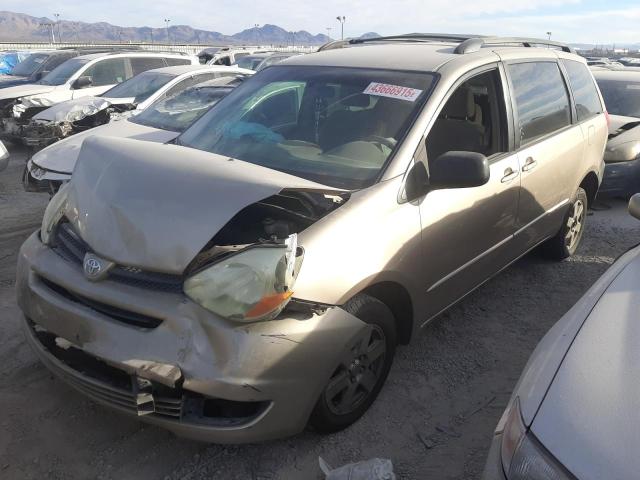 TOYOTA SIENNA CE 2004 gold sports v gas 5TDZA23C04S038854 photo #1