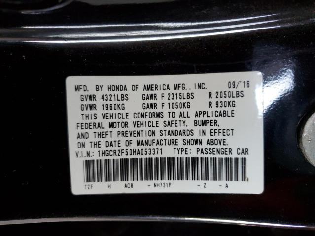 2017 HONDA ACCORD SPO - 1HGCR2F50HA053371