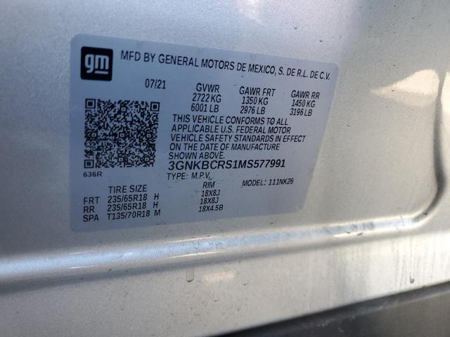 2021 CHEVROLET BLAZER 2LT 3GNKBCRS1MS577991