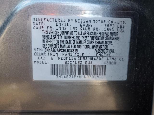 2017 NISSAN SENTRA S - 3N1AB7APXHL637319