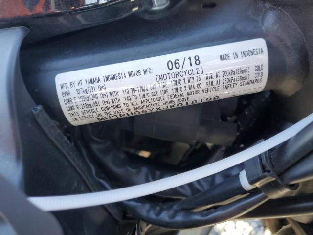 2018 YAMAHA YZFR3 MH3RH06YXJK018199