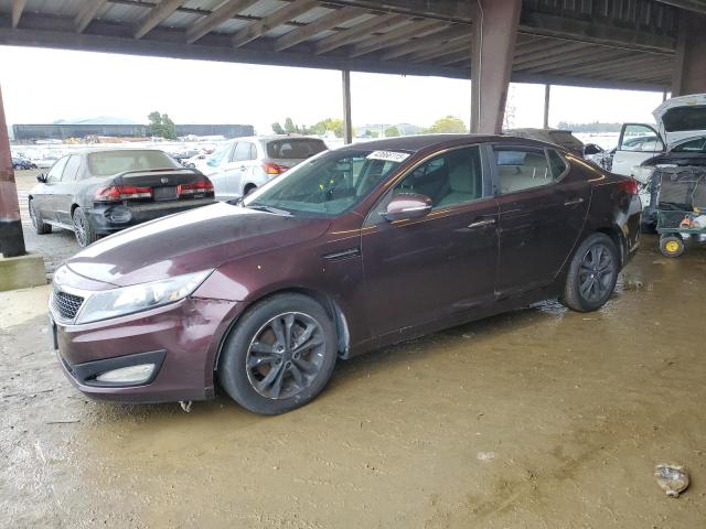 KIA OPTIMA LX 2013 burgundy sedan 4d gas 5XXGM4A73DG099990 photo #1