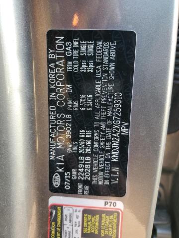 2016 KIA SOUL KNDJN2A2XG7259310