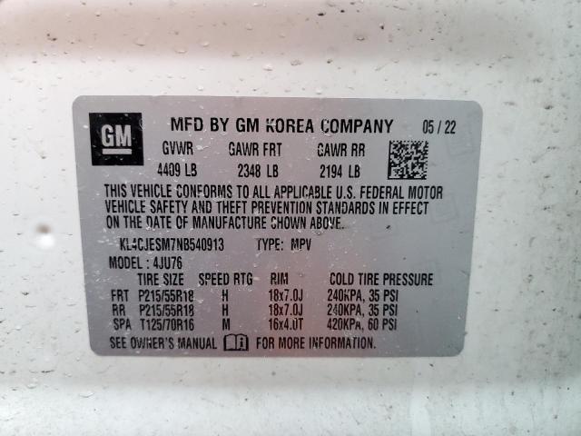 2022 BUICK ENCORE PRE - KL4CJESM7NB540913