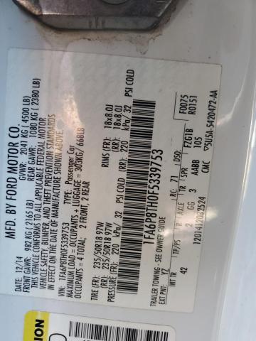 2015 FORD MUSTANG - 1FA6P8TH0F5339753