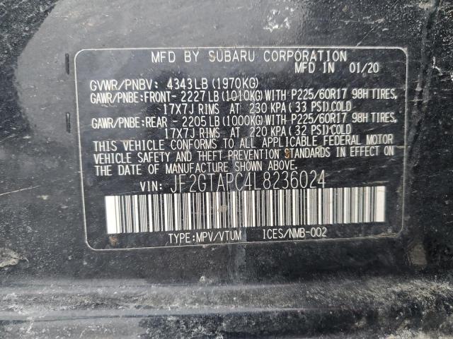 2020 SUBARU CROSSTREK - JF2GTAPC4L8236024