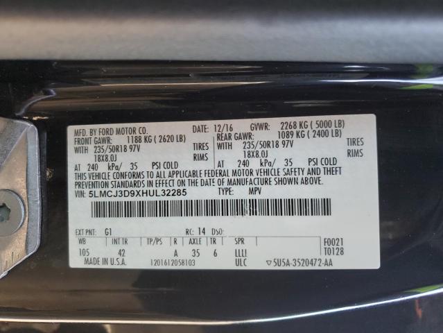 2017 LINCOLN MKC RESERV 5LMCJ3D9XHUL32285