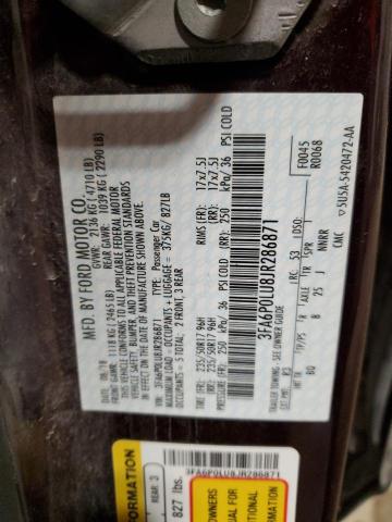 2018 FORD FUSION SE - 3FA6P0LU8JR286871
