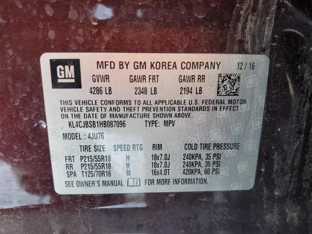 2017 BUICK ENCORE PRE - KL4CJBSB1HB087096