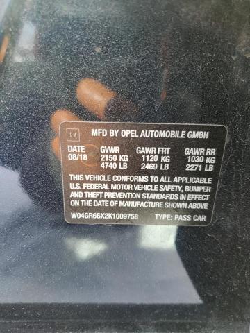 2019 BUICK REGAL ESSE W04GR6SX2K1009758