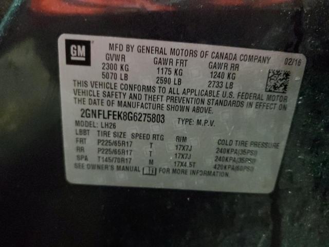 2016 CHEVROLET EQUINOX LT - 2GNFLFEK8G6275803
