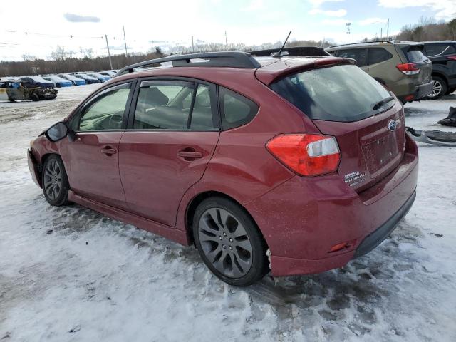 SUBARU IMPREZA SP 2014 red  gas JF1GPAL69E8308489 photo #3